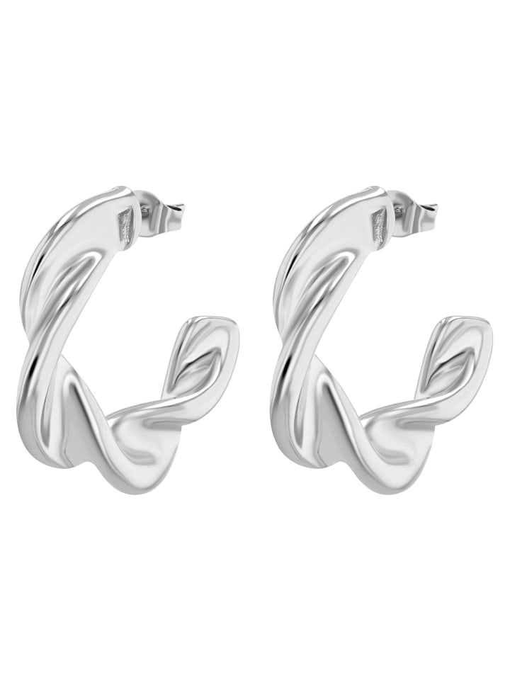 

Adeliás Женские серьги - Серьги-кольца из нержавеющей стали серебристого цвета