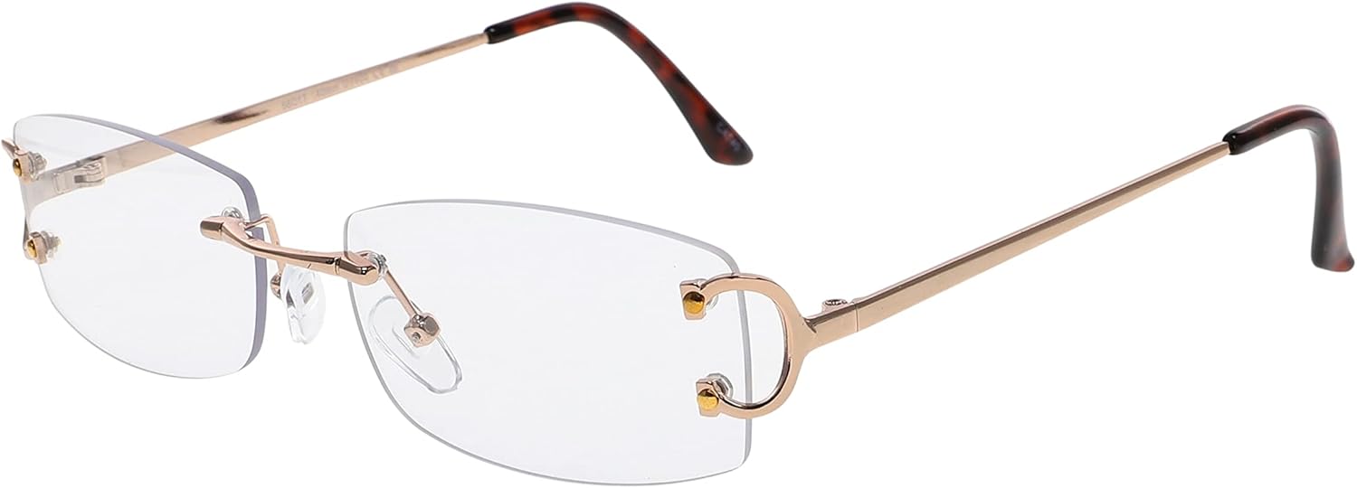 

Безупречные очки, маленькие узкие солнцезащитные очки без оправы, модные прямоугольные очки с тонированными линзами в стиле 90-х, без оправы, для женщин и мужчин FLAWLESS EYEWEAR, Clear