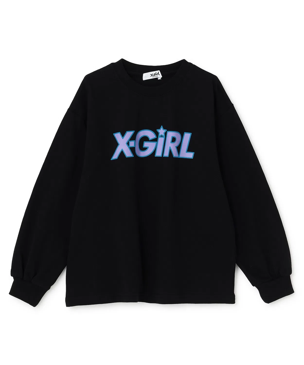 Детская футболка с логотипом X-girl Stages чёрная