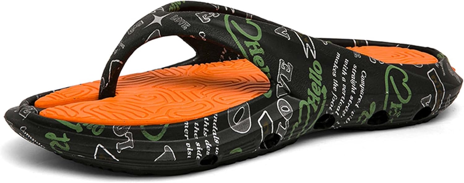 

Летние мужские шлепанцы сандалии тапочки EVA модные повседневные легкие удобные дышащие износостойкие противоскользящие пляжные туфли для улицы Generic, оранжевый