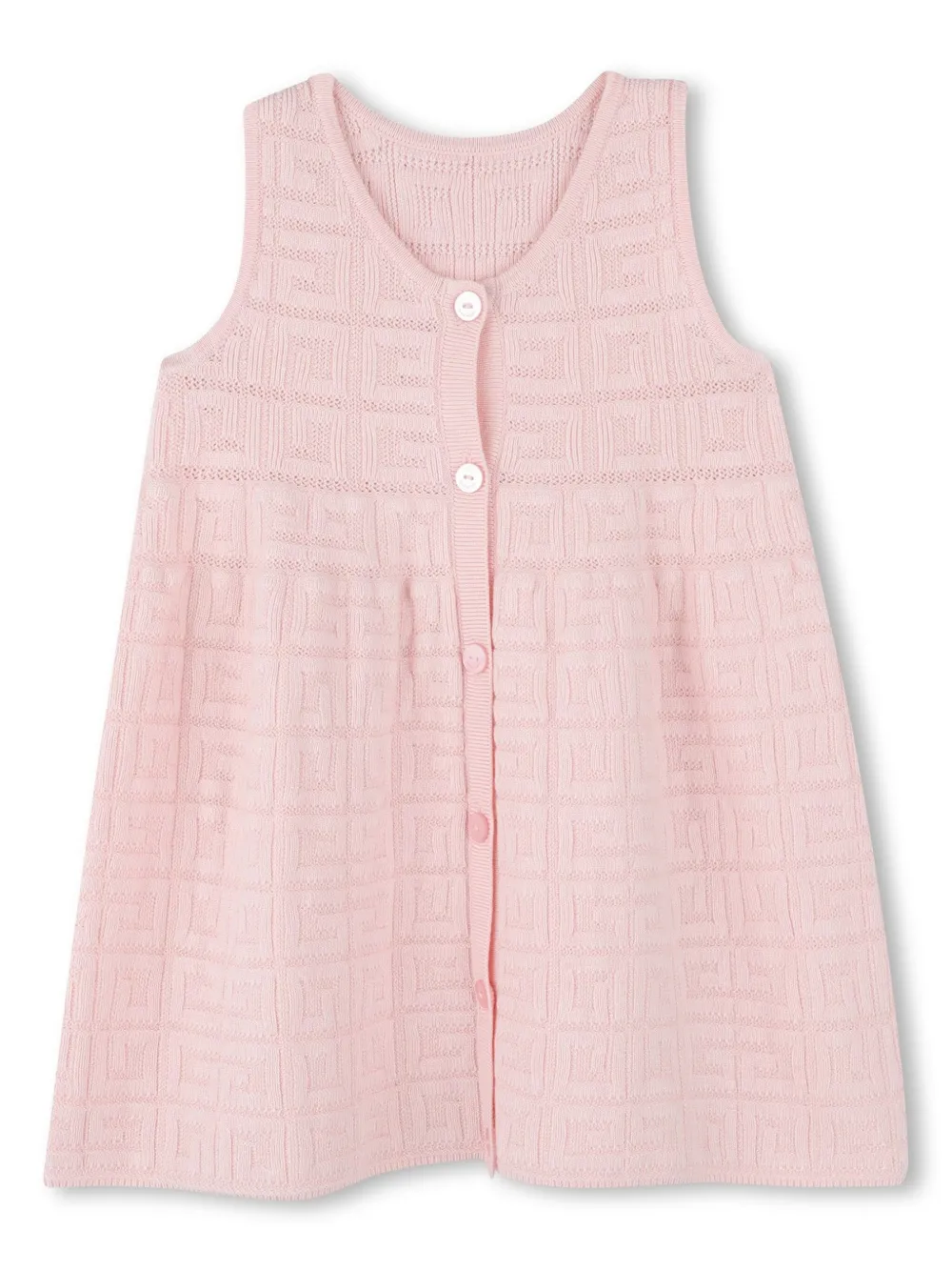 

Жаккардовое платье с логотипом 4G Givenchy Kids, розовый