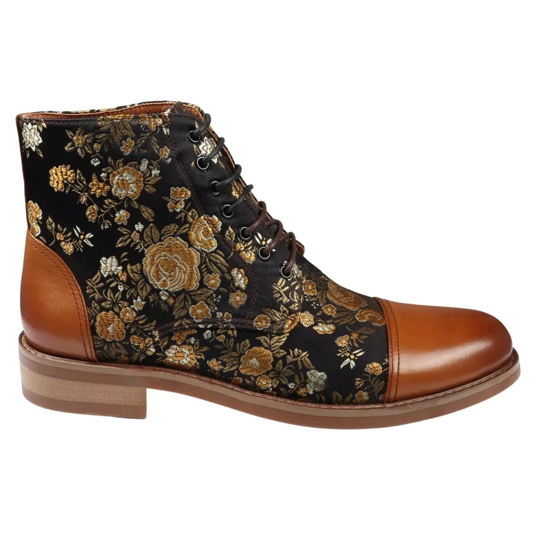 

Ботильоны Adam Floral Print Oxford Justin Reess, коричневый