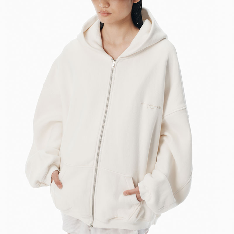 Застегивающаяся на молнию толстовка с капюшоном Alexander Wang, белый — фото 4