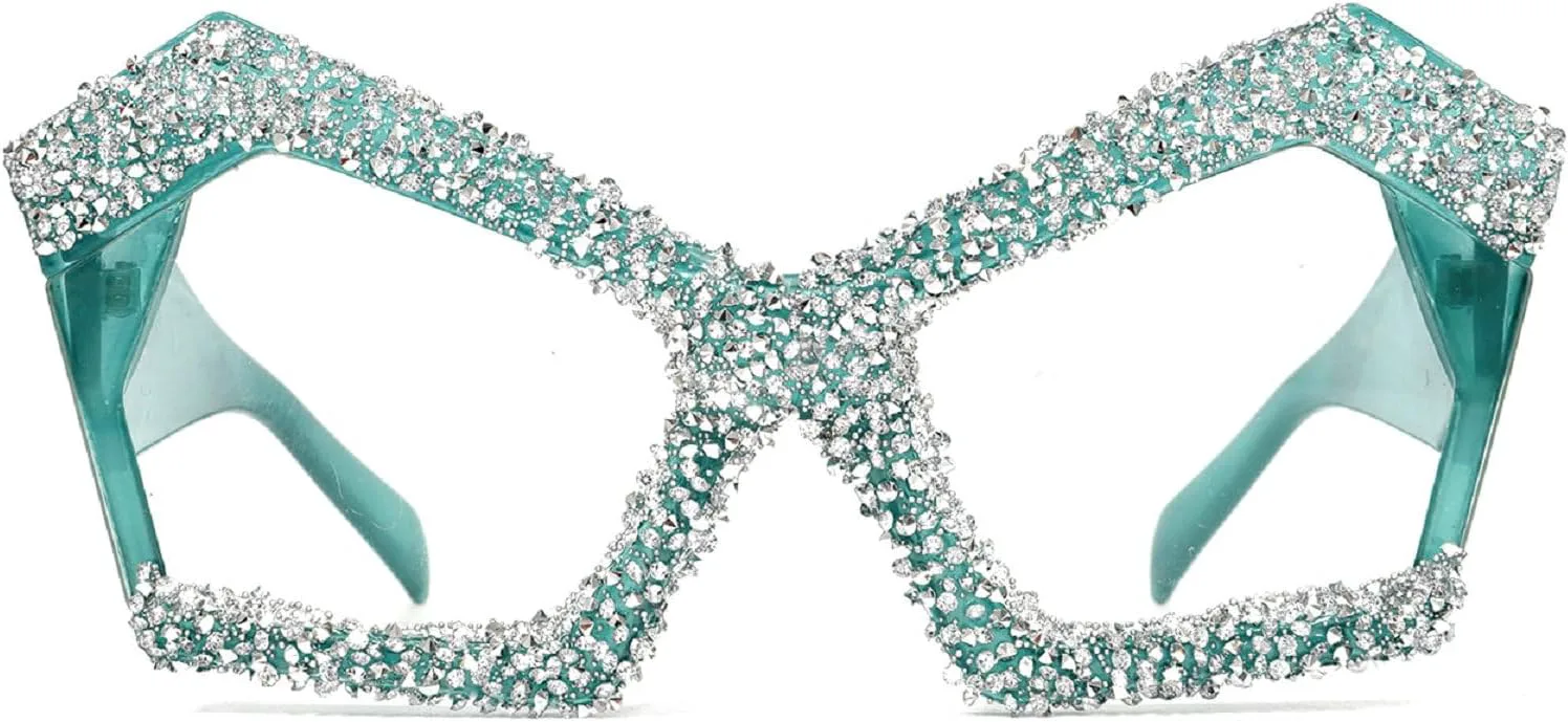 

Роскошные солнцезащитные очки Melrose «кошачий глаз» с бриллиантами и стразами, защита от ультрафиолета UV400, модные солнцезащитные очки-маска 9618, Green