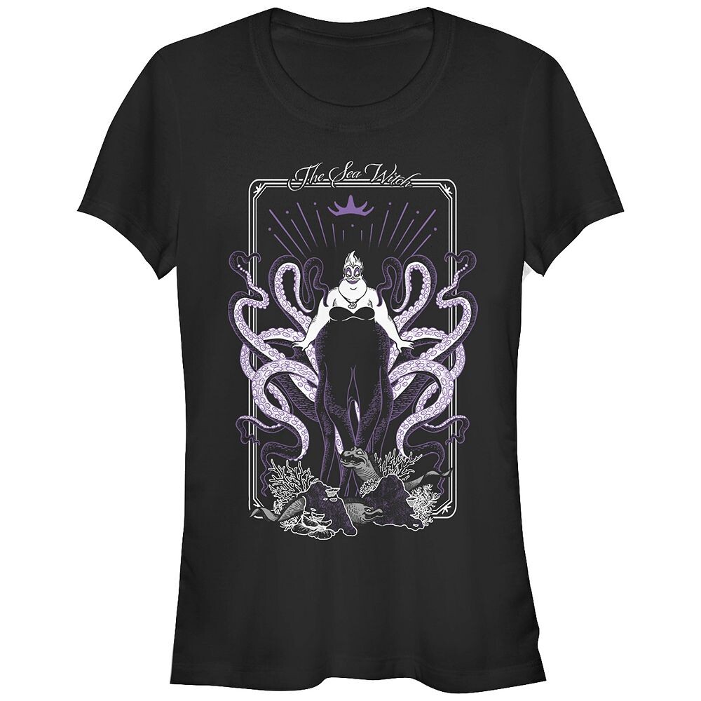 

Детская футболка с рисунком Disney's Villains The Sea Witch Card, черный