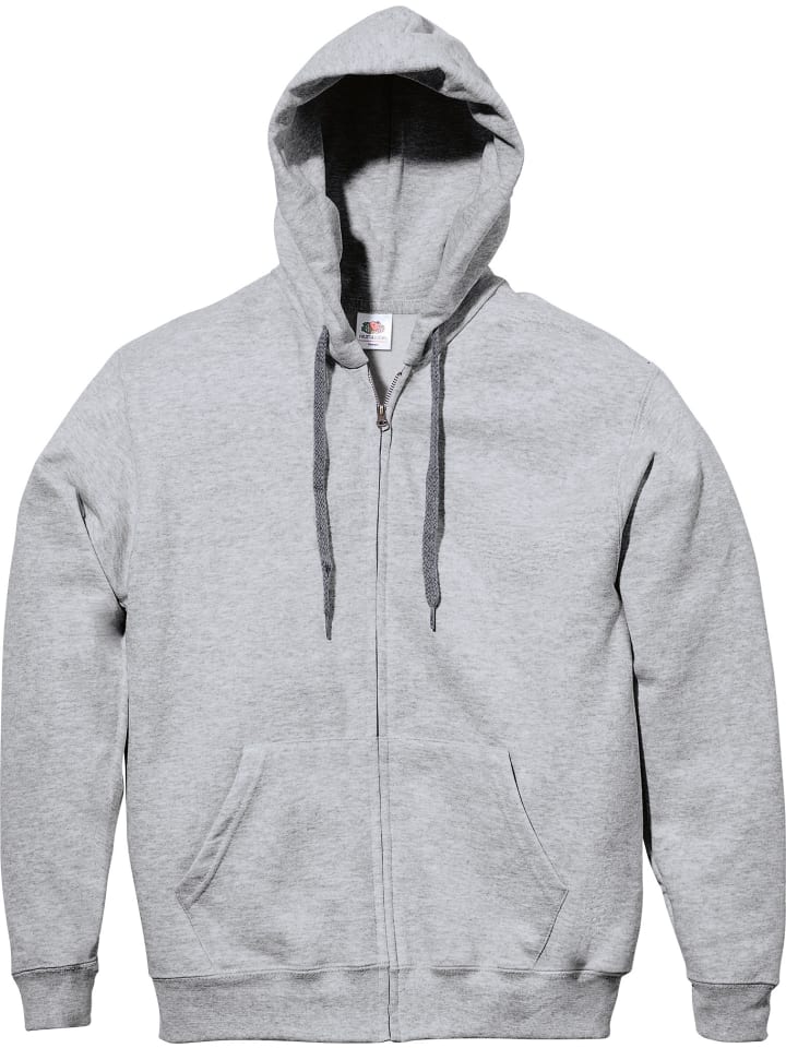 

Унисекс толстовка с капюшоном/повседневная куртка серого цвета Fruit of the Loom