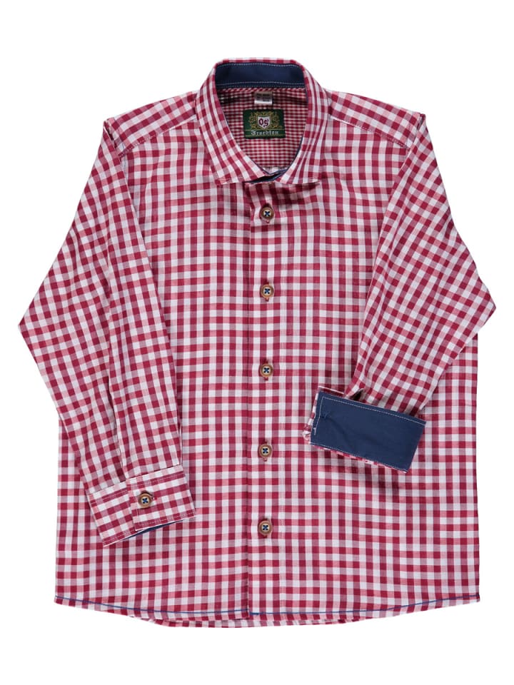 

Детская традиционная рубашка Pexxa, средне-красного цвета OS-Trachten