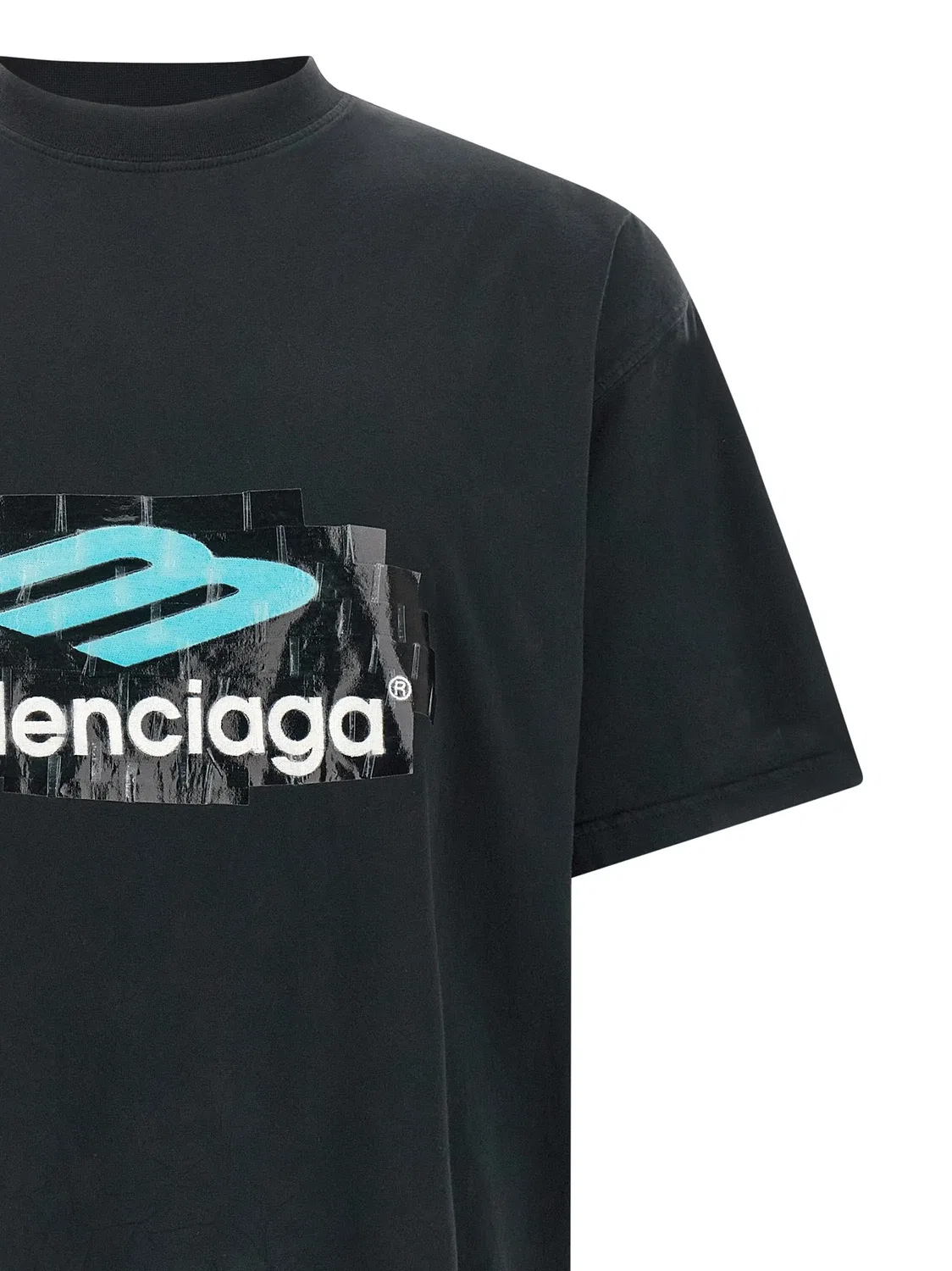 Футболка с принтом BALENCIAGA, черный — фото 3
