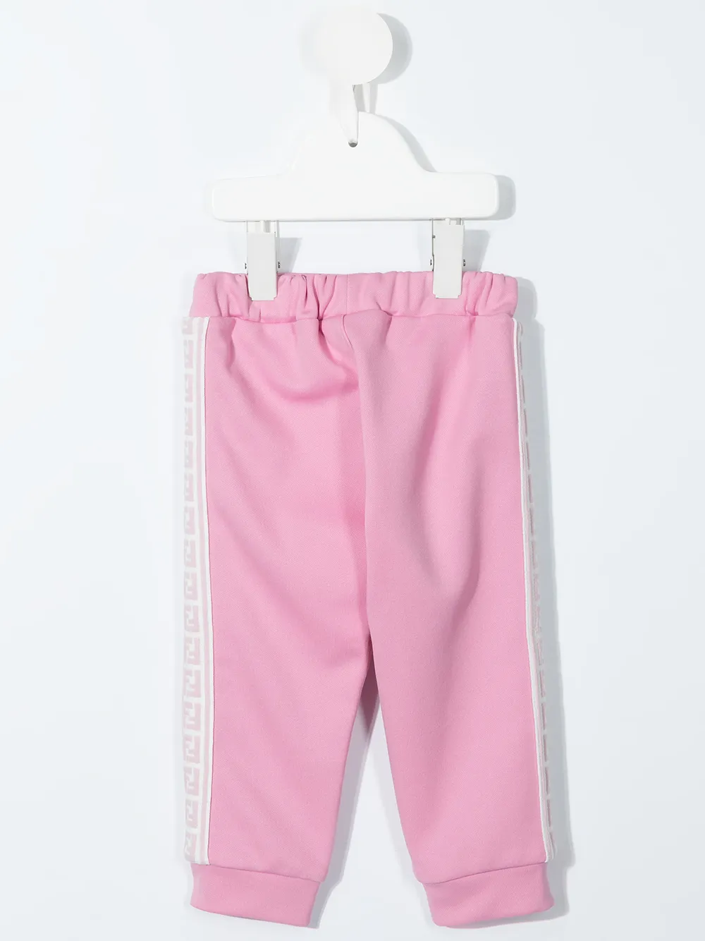 Спортивные брюки с логотипом FF FENDI KIDS, розовый — фото 2