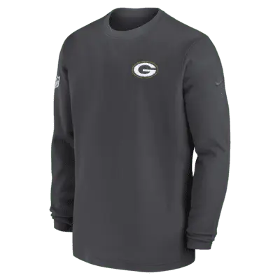 

Топ Nike Green Bay Packers Sideline Coach Men’s NFL Long-Sleeve Top, цвет Anthracite