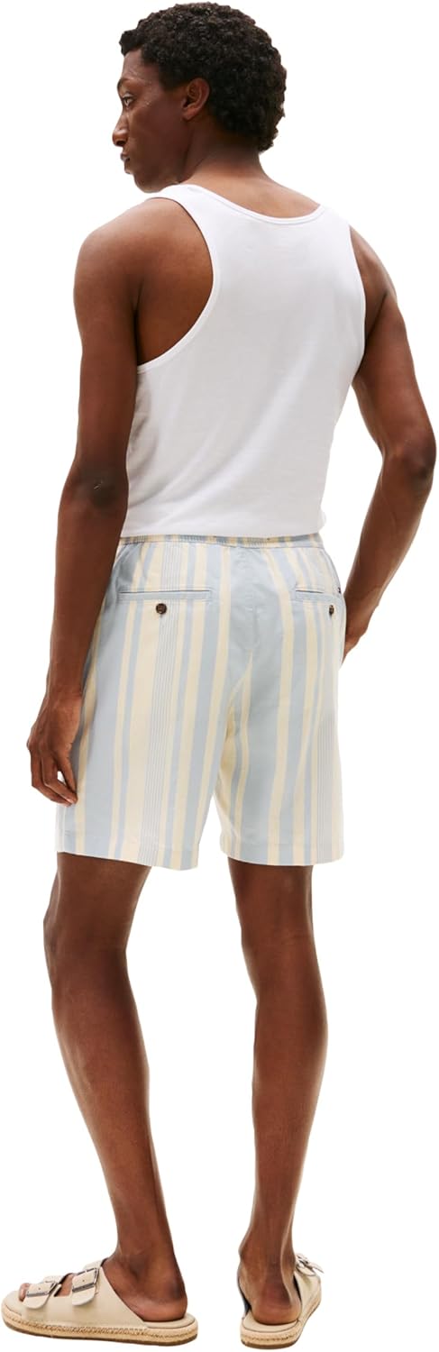 Мужские шорты Tommy Hilfiger Regular Fit из хлопка Mercer длиной 7 дюймов, Breezy Blue / Ivory Petal — фото 4