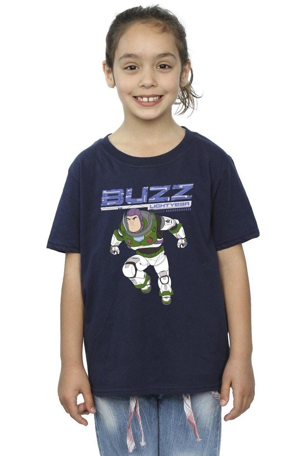 

Хлопковая футболка Lightyear Buzz Jump To Action Disney, темно-синий