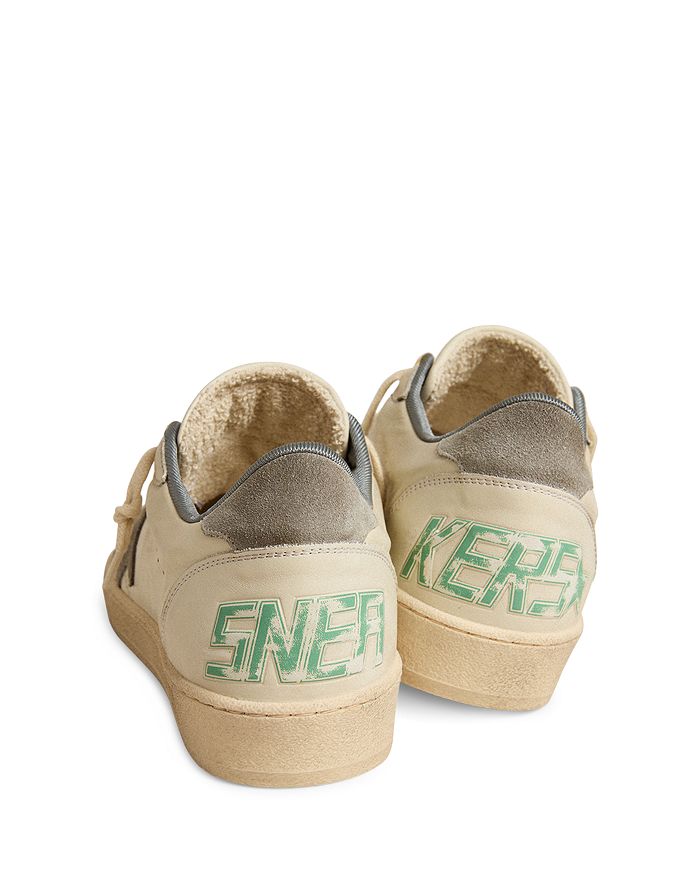 Мужские кроссовки Ballstar с кожаным верхом Golden Goose, белый — фото 4