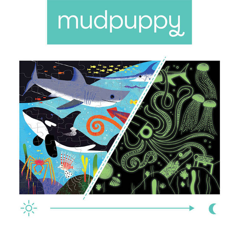

Пазл Mudpuppy, светящийся в темноте Ocean Predators, 100 шт.