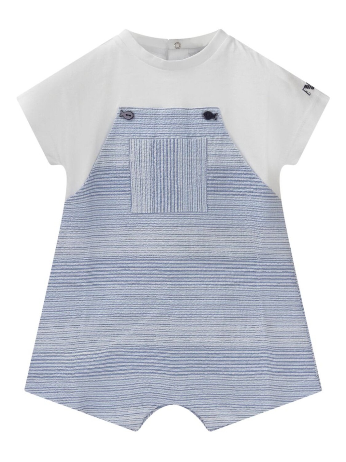 

Полосатый комбинезон Emporio Armani Kids, синий