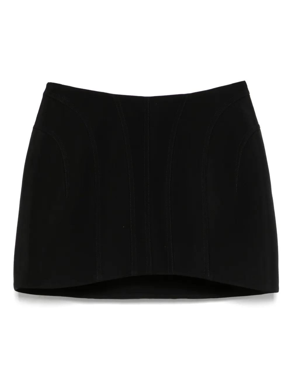 

Мини-юбка строгого кроя Mugler, черный