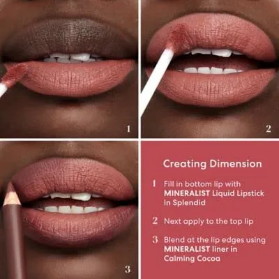 bareMinerals Mineralist Стойкий карандаш для губ, кремовый пигментированный карандаш для губ, натуральные ингредиенты, стойкость в течение всего дня, веганский продукт., Blissful Blush — фото 3