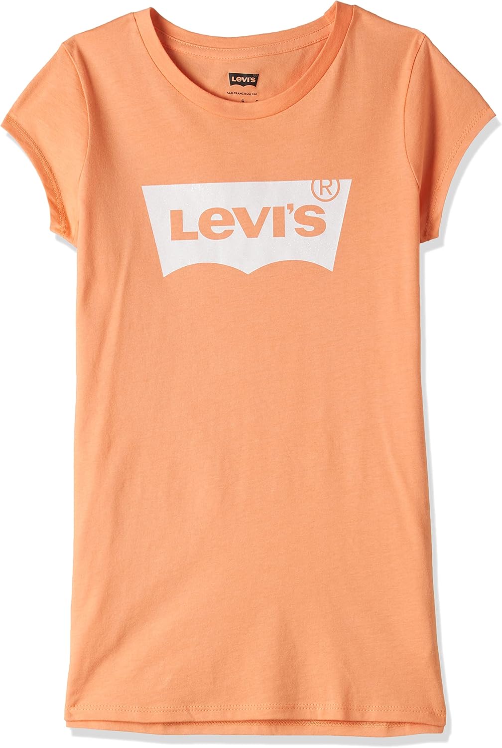 

Классическая футболка Levi's для девочек с крыльями летучей мыши, Cadmium Orange, Оранжевый, Классическая футболка Levi's для девочек с крыльями летучей мыши, Cadmium Orange