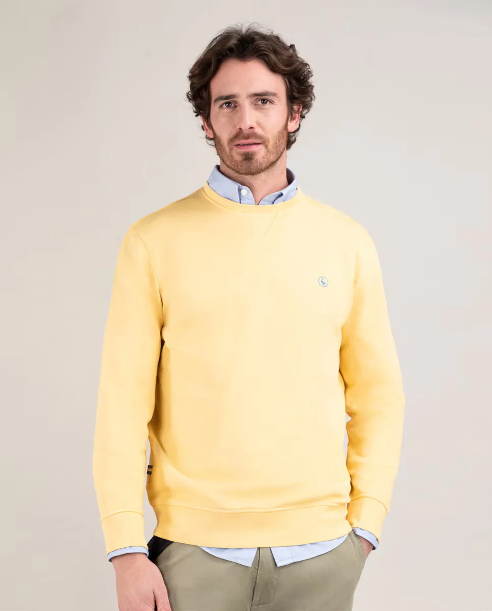 

Мужская худи с круглым воротом Garment Dyed El Ganso, желтый