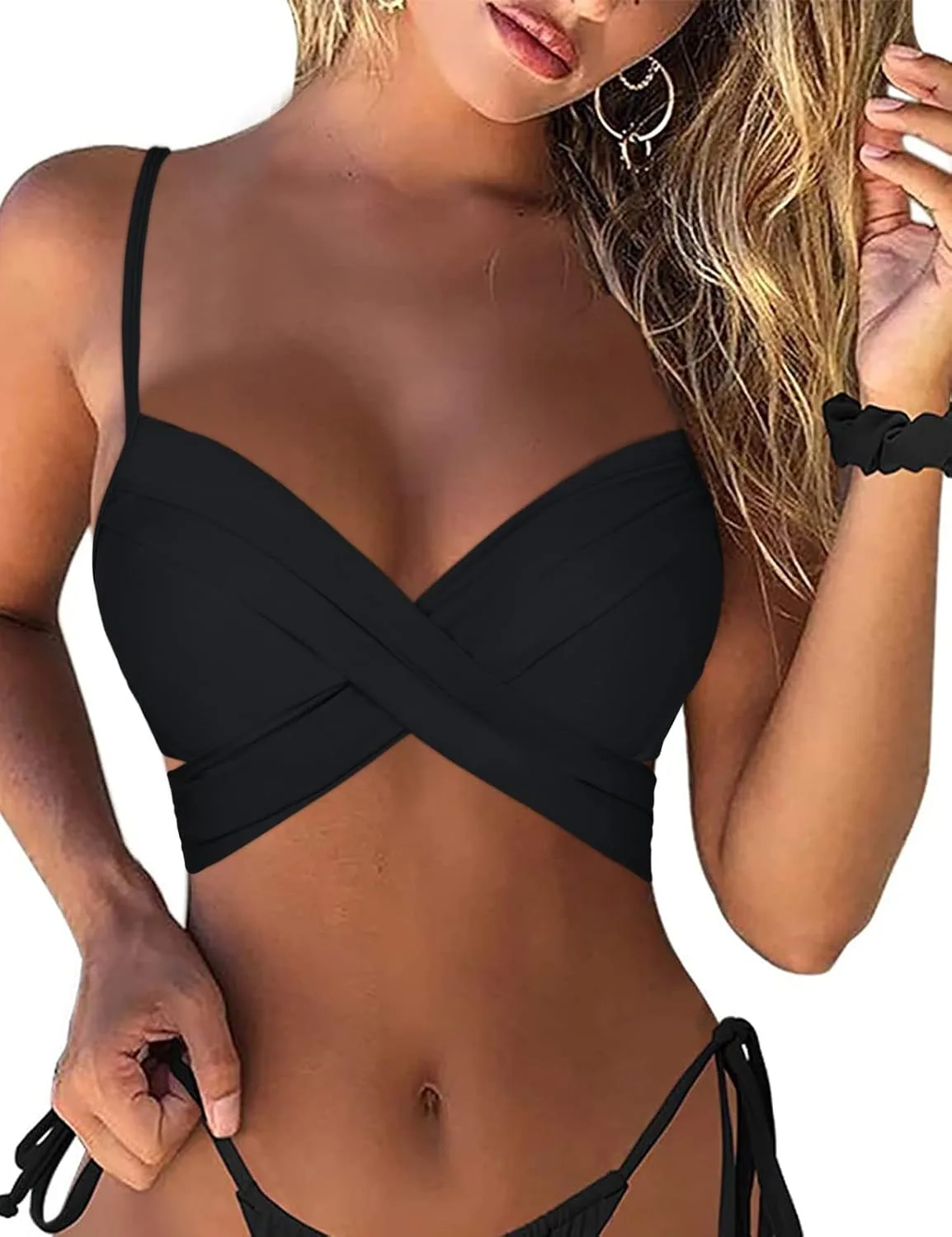 

Купальник Mycoco Women Underwire Bikini Top Criss Cross Push Up