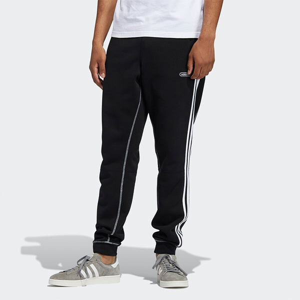 Спортивные штаны adidas originals Cntrst Stitch S Contrasting Colors Fleece Lined Stay Warm Bundle Feet Sports Pants Black, черный — фото 2