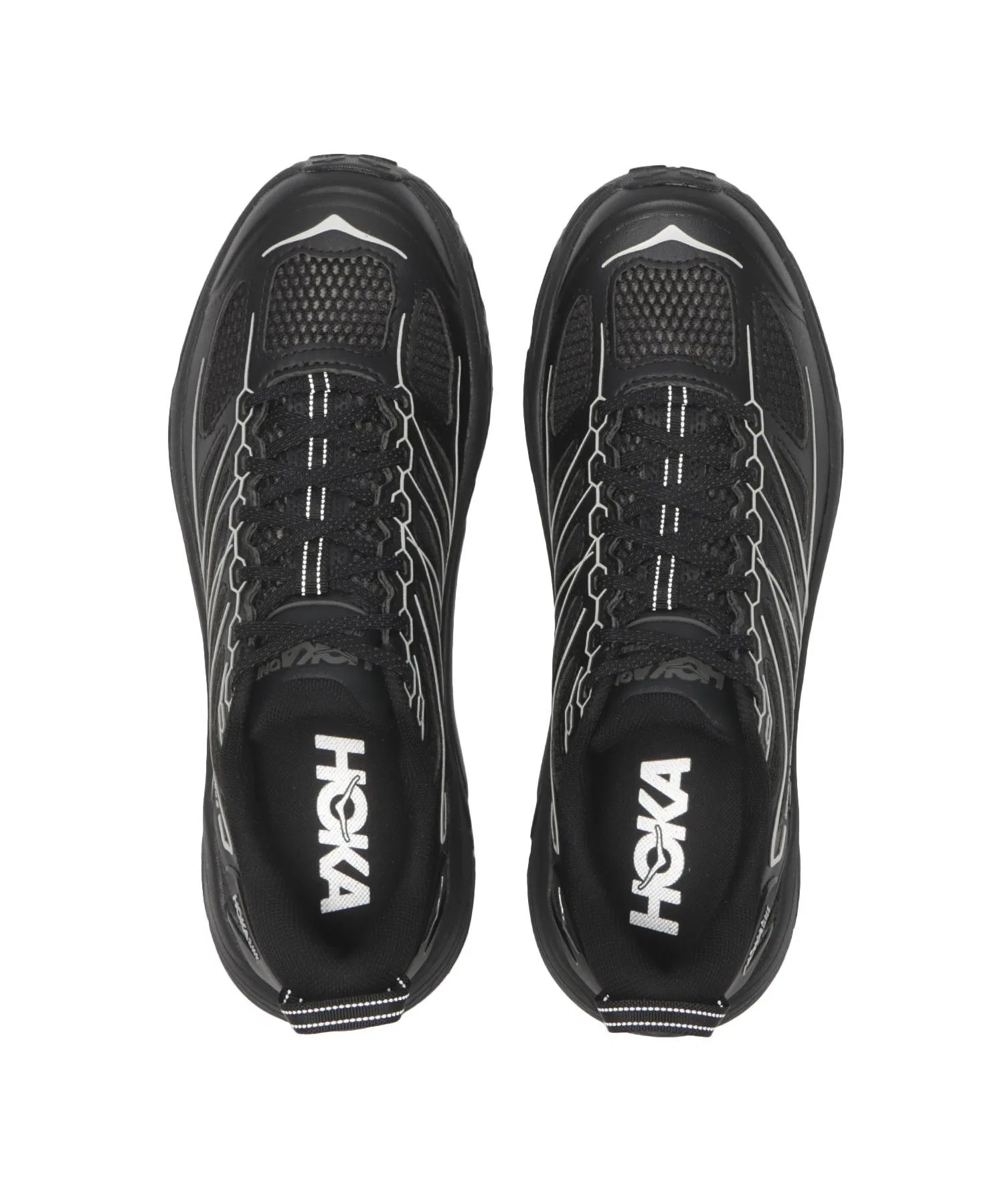 Унисекс кроссовки HOKA MAFATE SPEED 2 с отражающими элементами чёрные — фото 4