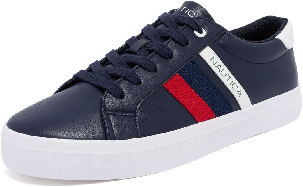 

Мужская повседневная обувь Nautica, классические низкие лоферы на шнуровке, модные кроссовки - в стандартных и широких размерах, белый/красный/синий/темно-синий
