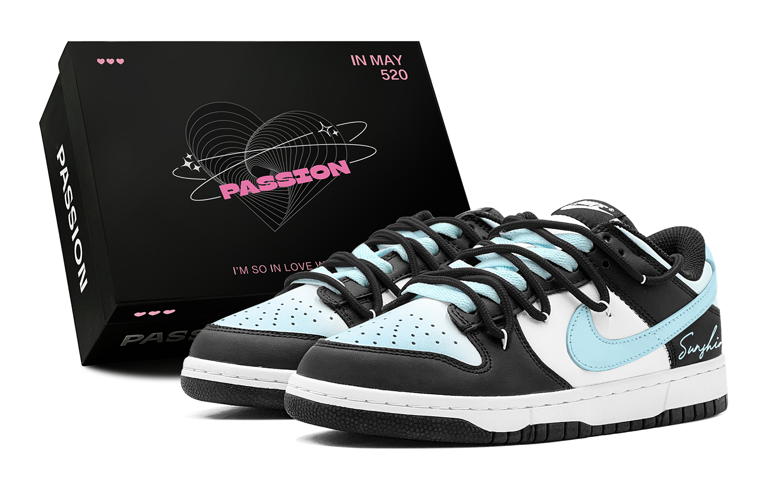 

Nike Детские кроссовки для скейтбординга Dunk "Black" Low Top для подростков