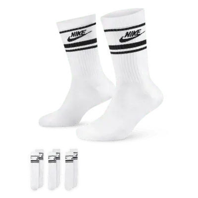 Носки Nike Sportswear Dri-FIT Everyday Essential Crew (3 шт), цвет White/Black/Black