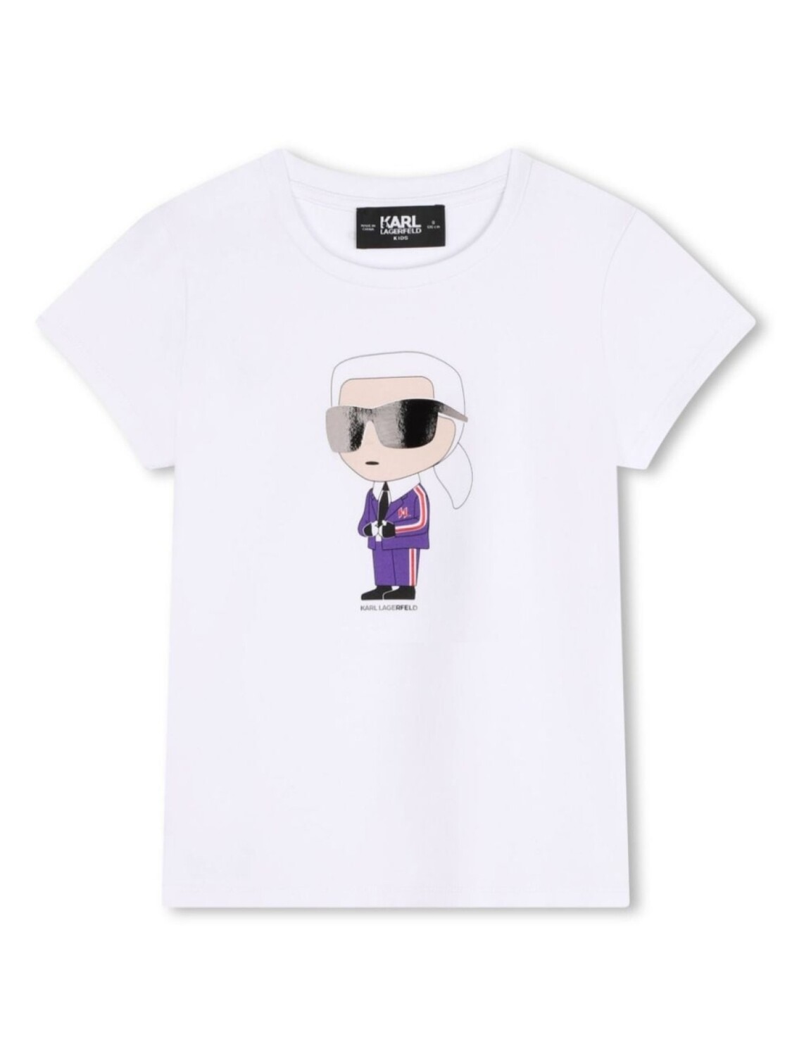 

Karl Lagerfeld Kids футболка с круглым вырезом и принтом Ikonik Karl, белый
