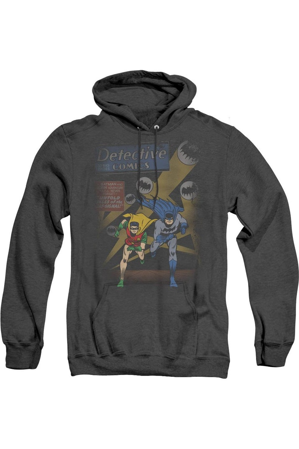

Batman Dynamic Duo Adult Heather Hoodie / Толстовка с капюшоном Gildan, черный
