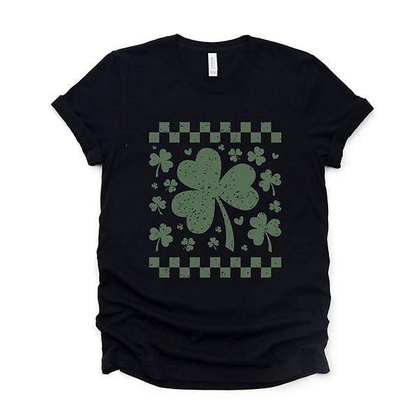 

Футболка с принтом Clovers checkered distressed Simply Sage Market, Black