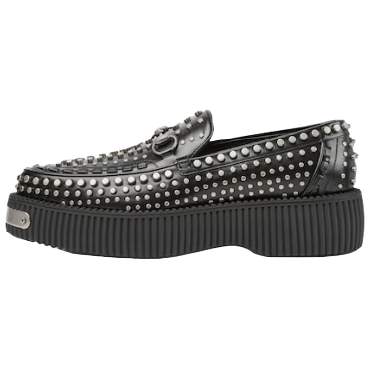 

GUCCI Horsebit кожаные лоферы 53 см мужские черные