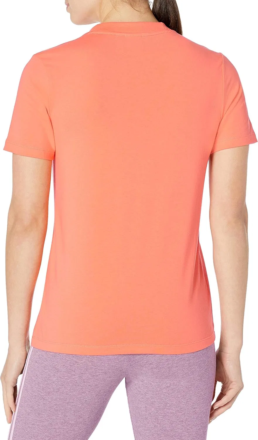Футболка с принтом Trefoil, adidas, Semi Coral/White — фото 2