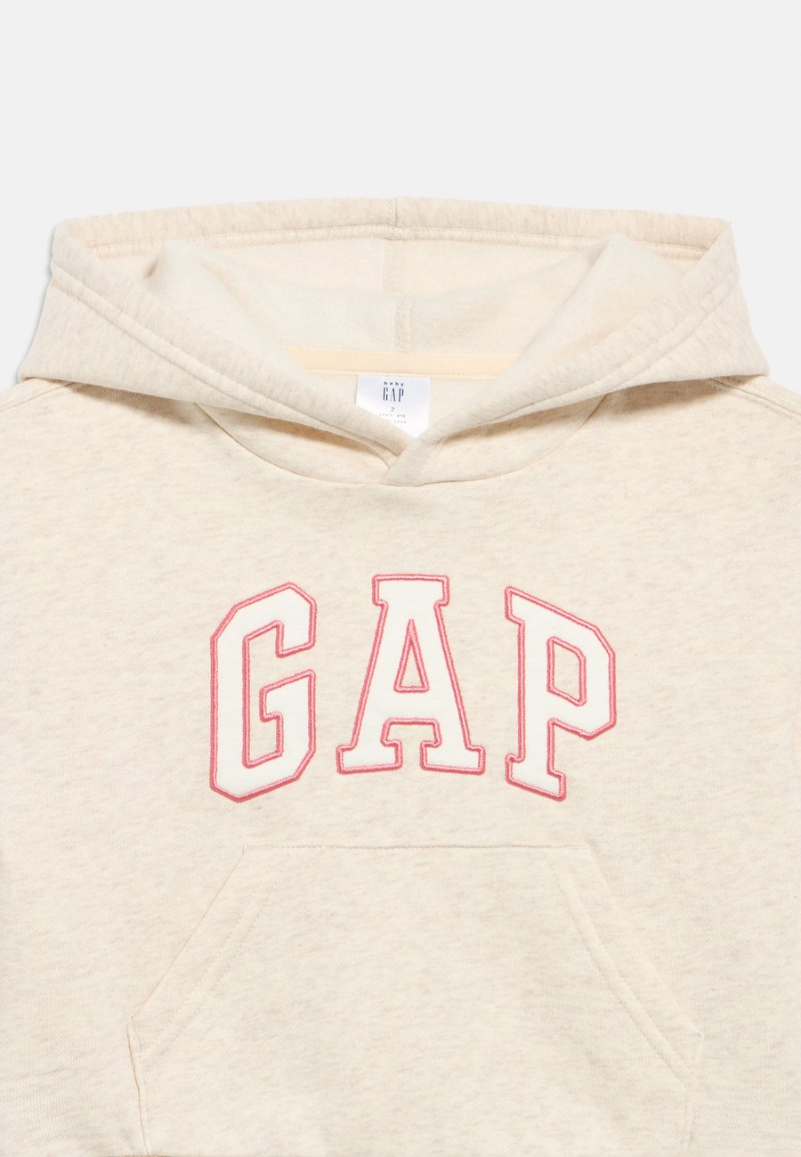 Худи GAP LOGO GRAPHIC HOODIE GIRL, Oatmeal Heather/Mottled Beige — фото 3