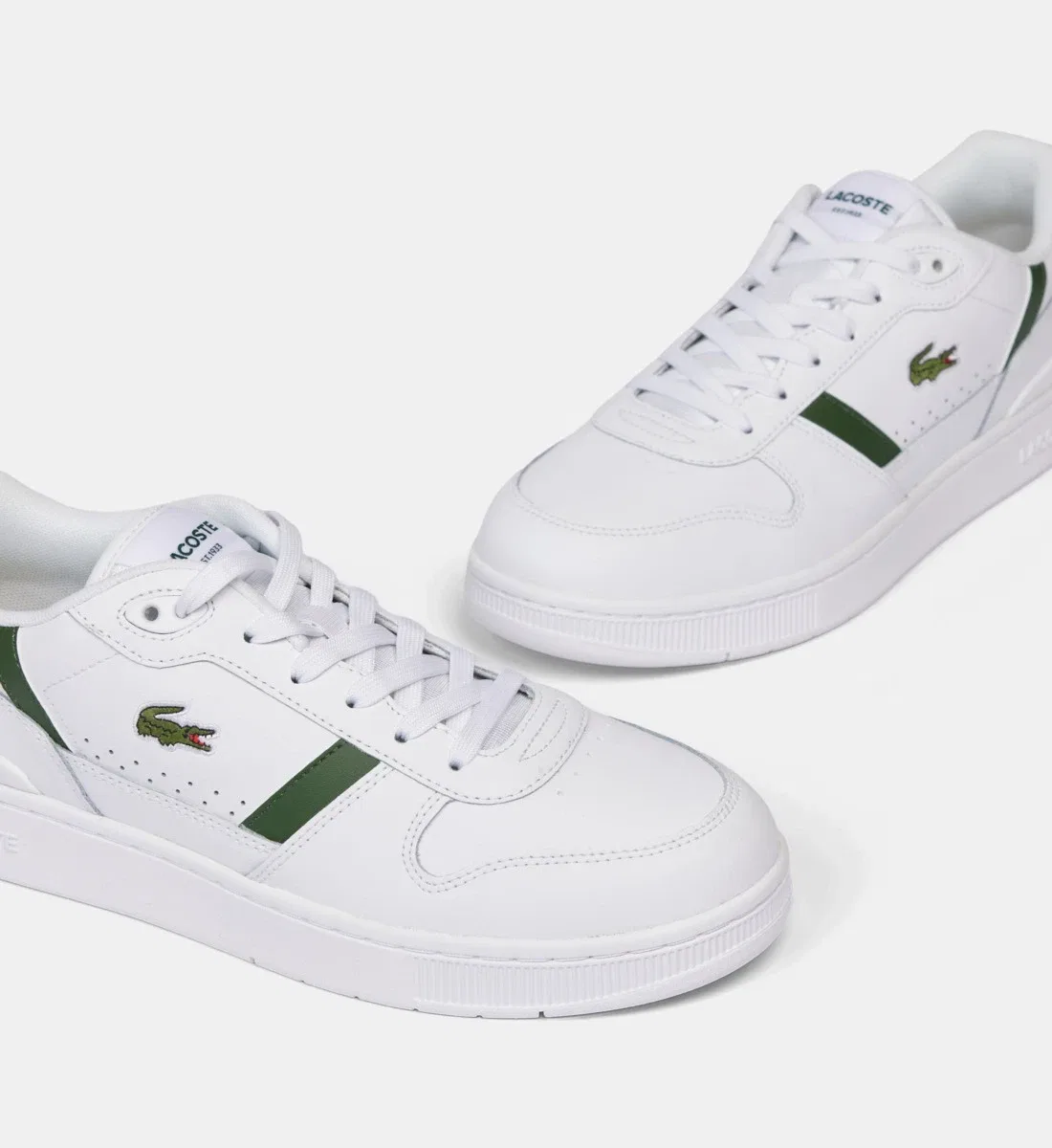 Низкие кроссовки T-Clip Set из кожи Lacoste, белый — фото 4