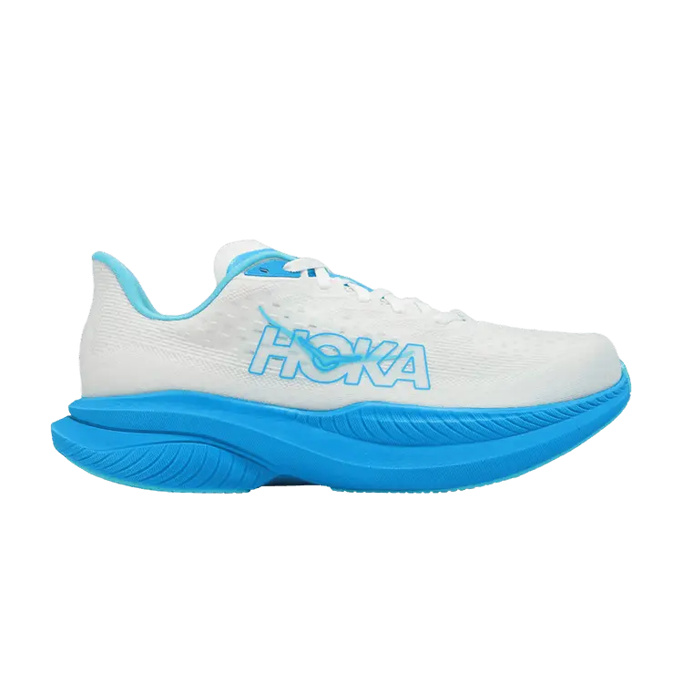 

Кроссовки HOKA Mach 6 Wide, White Skyward Blue