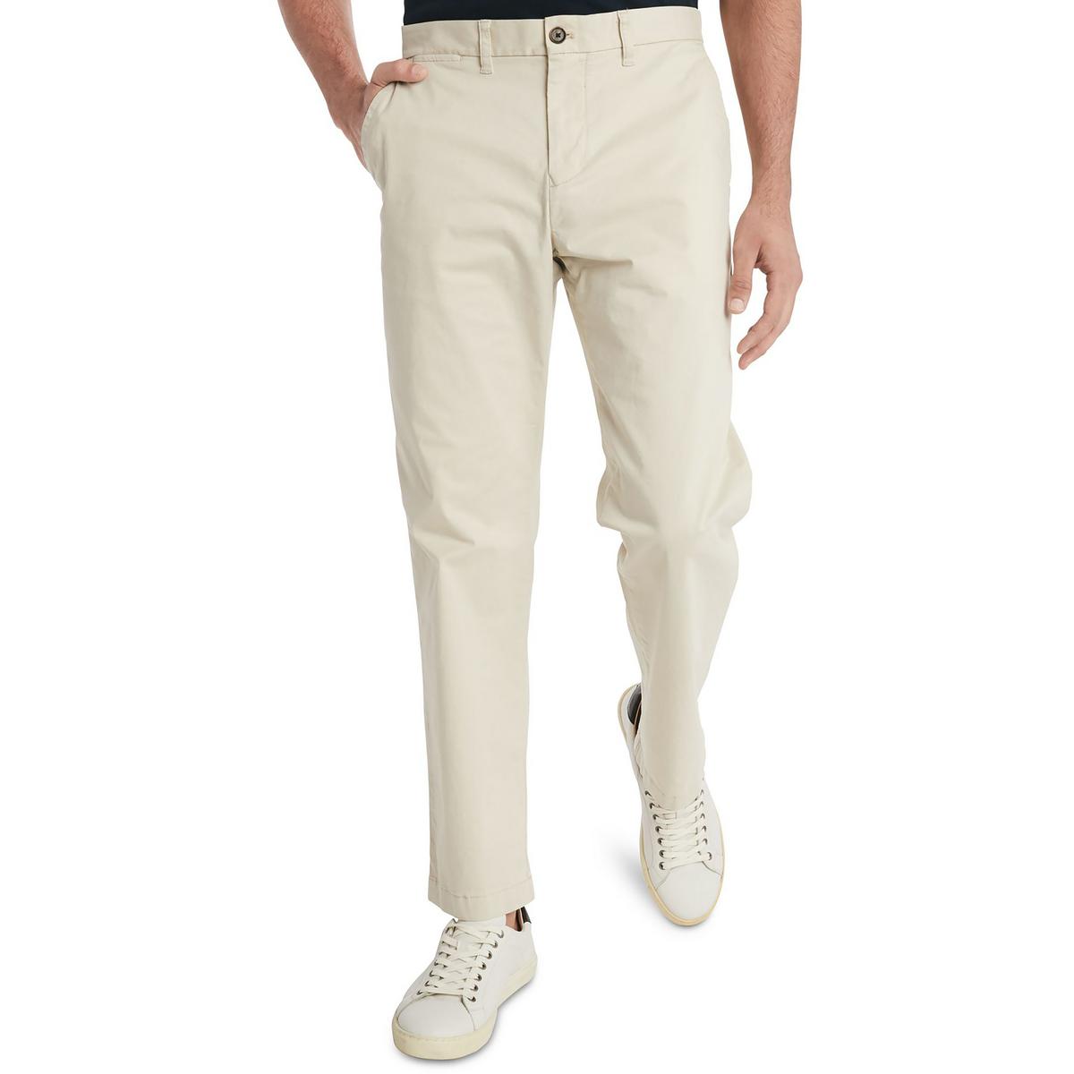 

Мужские однотонные хлопковые брюки Tommy Hilfiger, цвет sand khaki