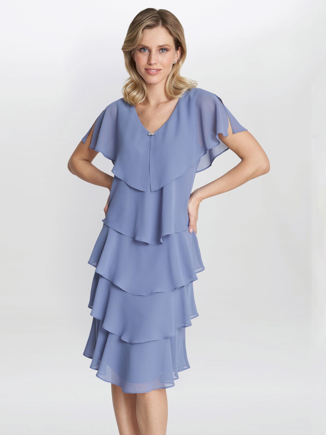

Джина Баккони Многоярусное платье Bella Georgette, Perri