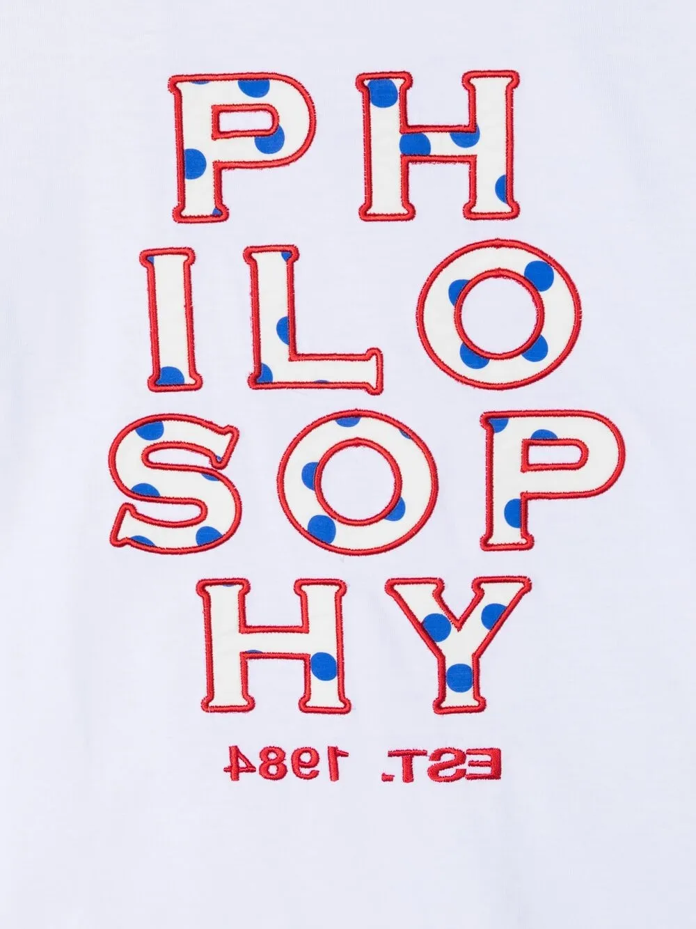 Блузка с вышитым логотипом и оборками Philosophy Di Lorenzo Serafini Kids, белый — фото 3