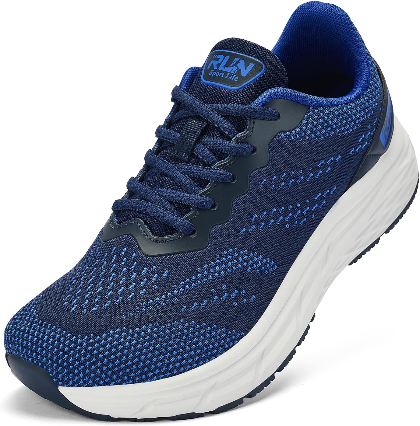 

Мужские кроссовки Slow Man с широкой носковой частью - амортизирующие кроссовки для бега по дороге, нескользящие мужские прогулочные кроссовки для широкой стопы, удобные спортивные кроссовки для тренажерного зала, синий