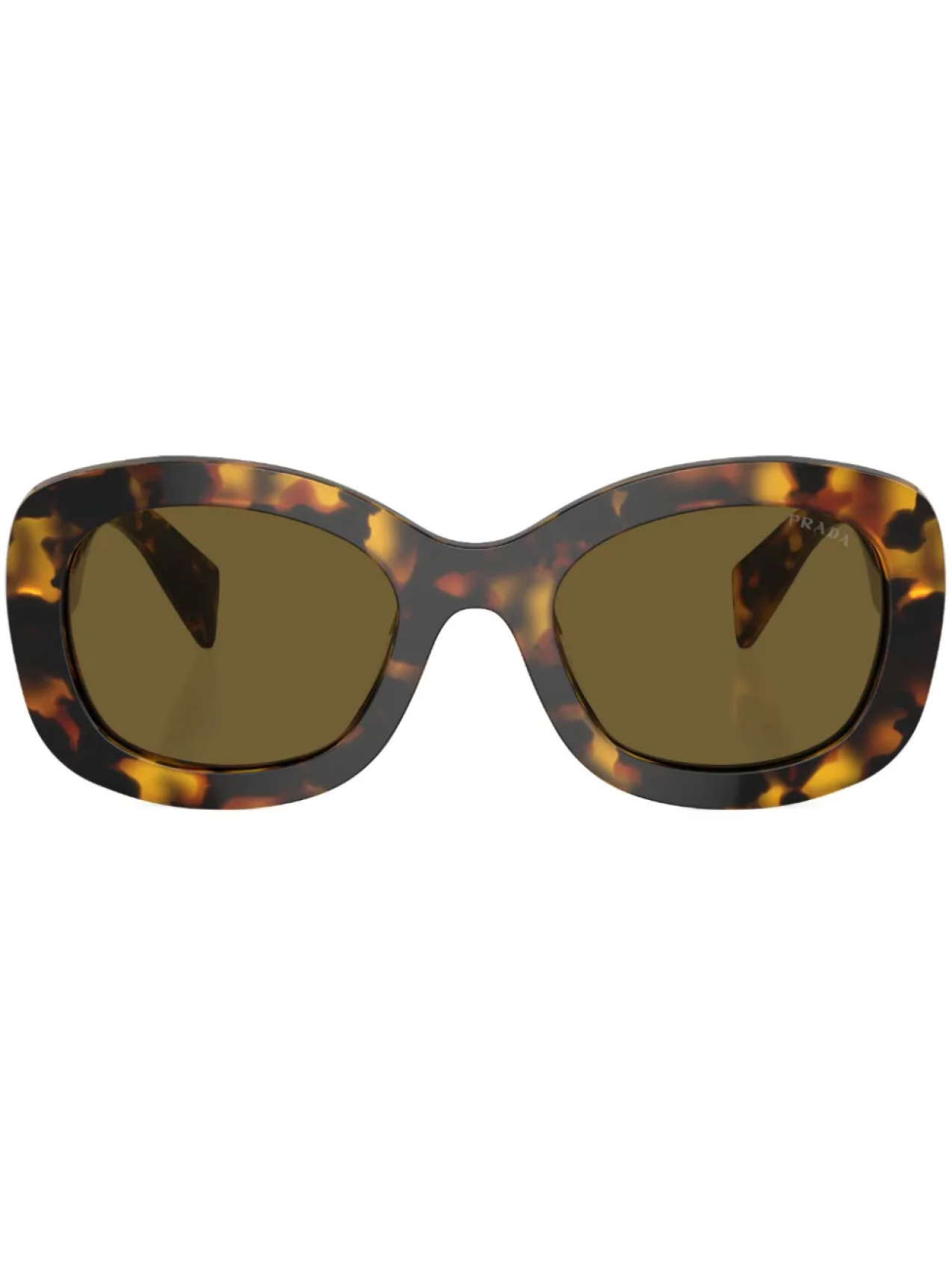 

Prada Eyewear солнцезащитные очки Prada PR A13S в массивной оправе, коричневый