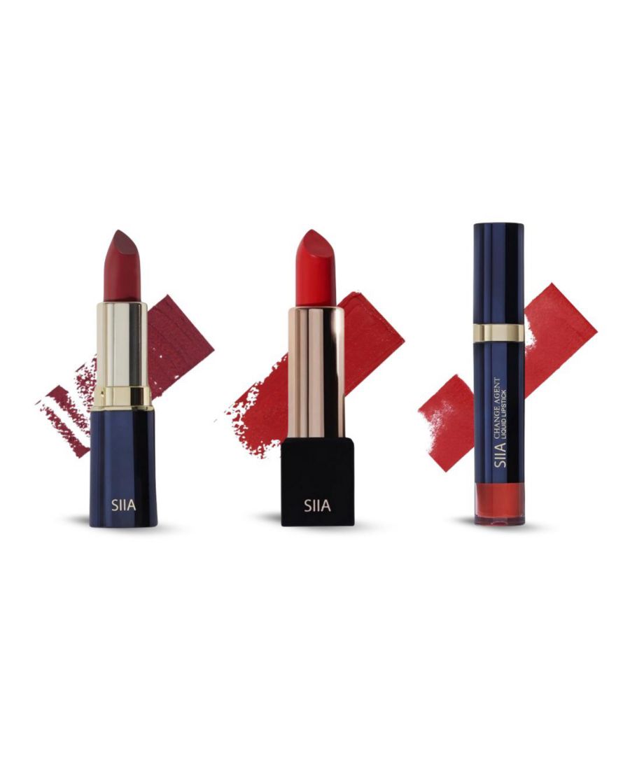 Набор из 3 предметов "Красные" SIIA Cosmetics, красный