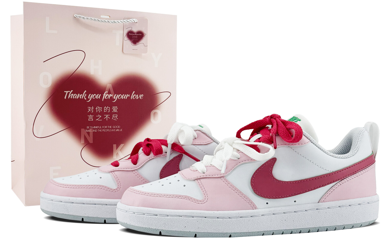 

Кроссовки Nike Court Borough Skateboard Shoes Women's Low-Top Pink, розовый