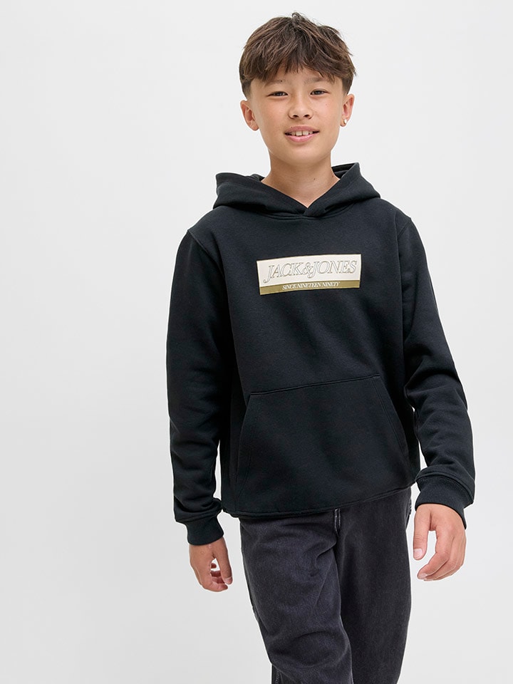 JACK & JONES Junior Худи "Inwood" черного цвета — фото 4