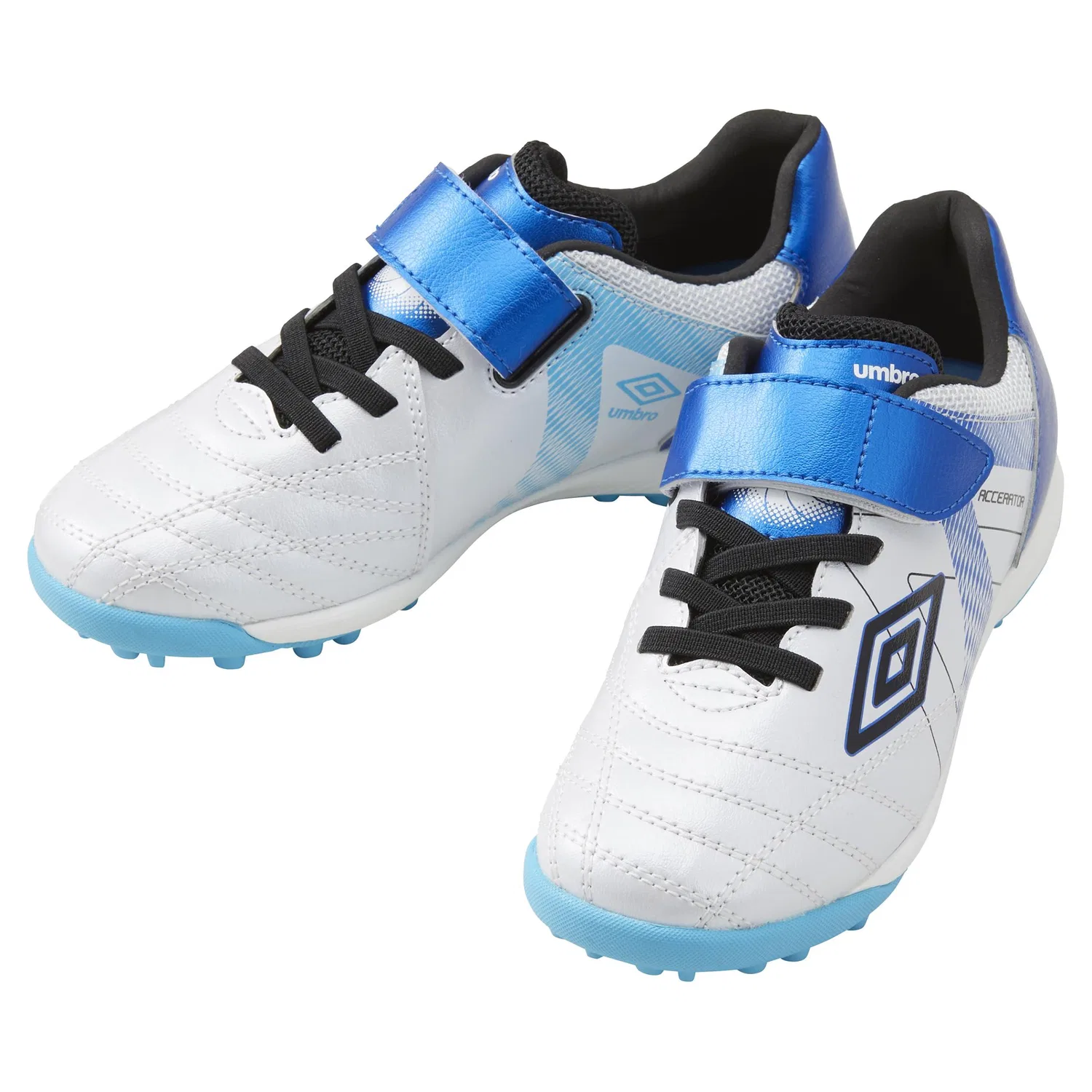 Детские тренировочные бутсы Umbro Accerator SB JR Wide, белый/синий, размер 22.0cm - 34 RU