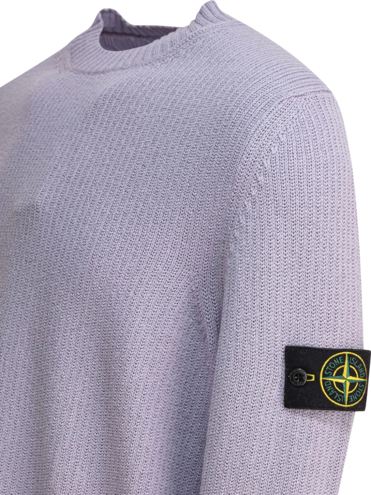 Ребристый свитер с круглым вырезом Stone Island, фиолетовый — фото 4