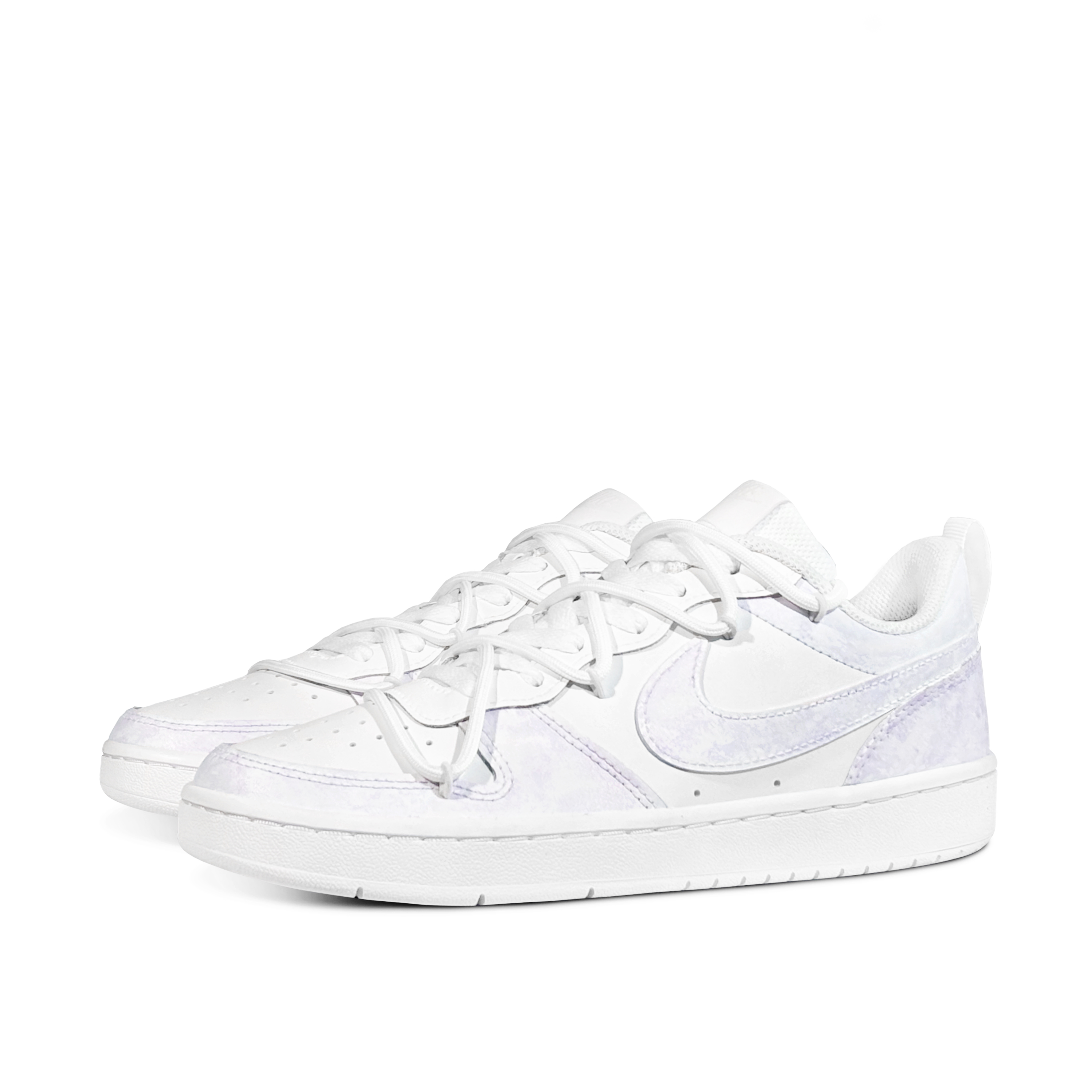 Nike Низкие детские кроссовки для скейтбординга Court Borough, фиолетовые, белые, подростковые — фото 3