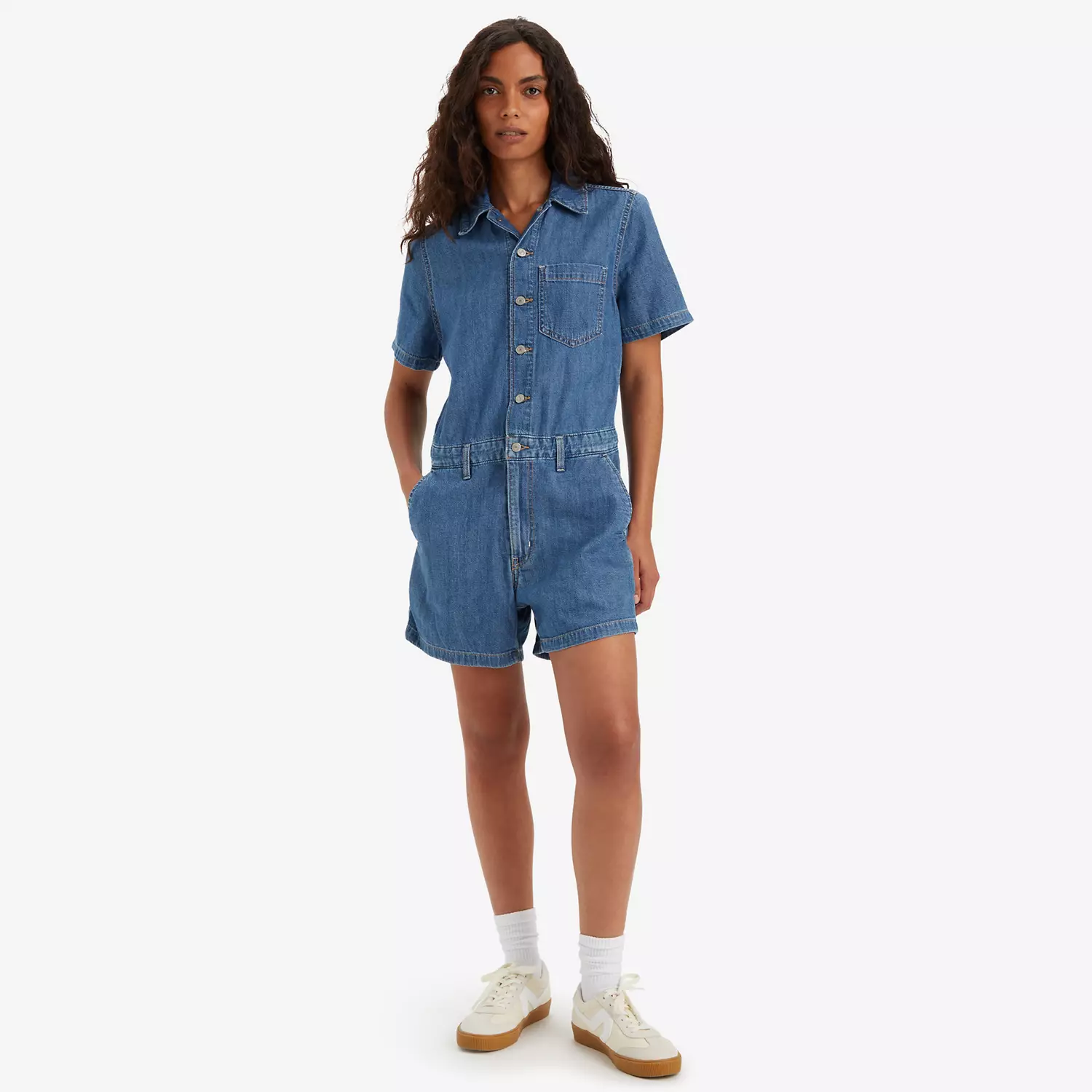 

Ромпер Heritage с короткими рукавами Levi's, цвет Playday - Medium Wash