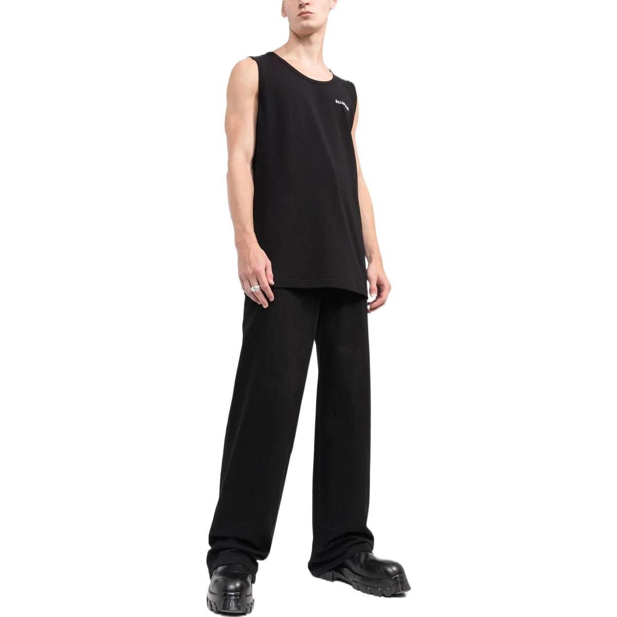 Топ Balenciaga Loose Tank Top 'Black' 697880TMVM31070, черный — фото 2